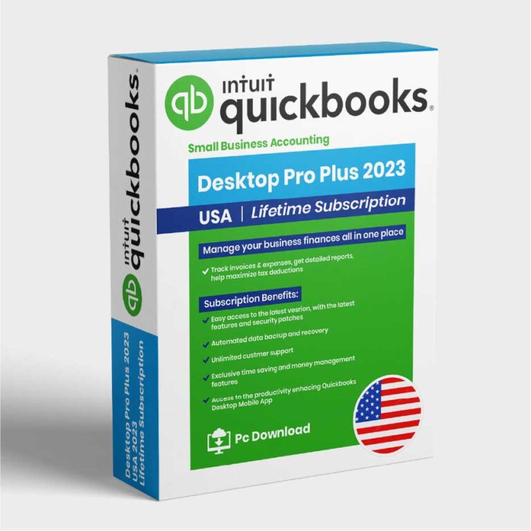 QuickBooks Pro Plus desktop software – advanced accounting solution for small to medium businesses.