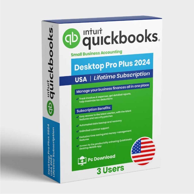 QuickBooks Pro Plus desktop software – advanced accounting solution for small to medium businesses.
